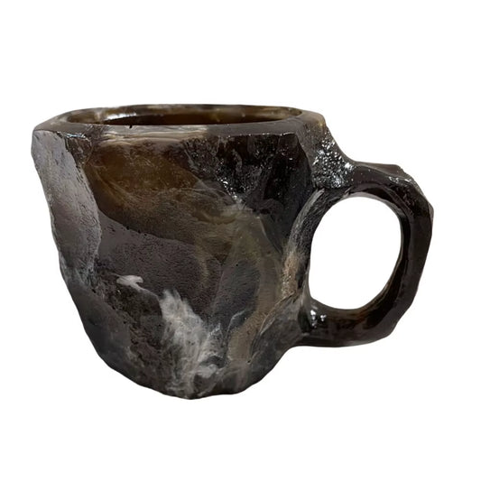 8CM Natural Mineral Colored Crystal Mug Stylish Water Cup Colorful Crystal Coffee Cups for Home Office Birthday Christmas New Ye