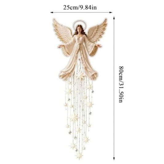 Angel Blessing Wall Light, Glowing Stars Starglow Cascading Christmas Angel