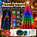 Smart Animated Christmas Tree Lights - Phone App Control, Colors & Eff ...